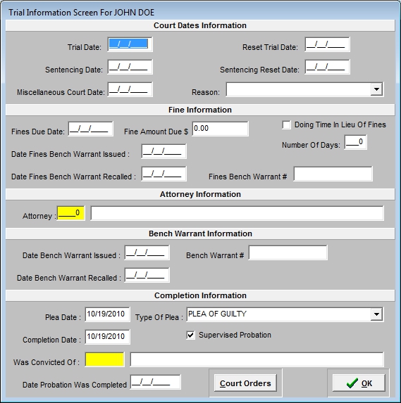 Criminal Trial Screen