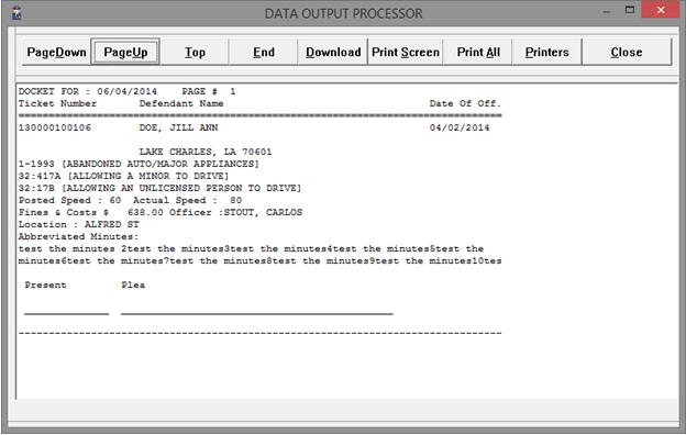 Police Docket